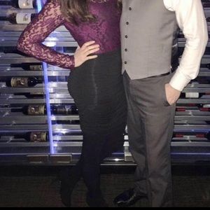 Ruched Black Skirt (S)